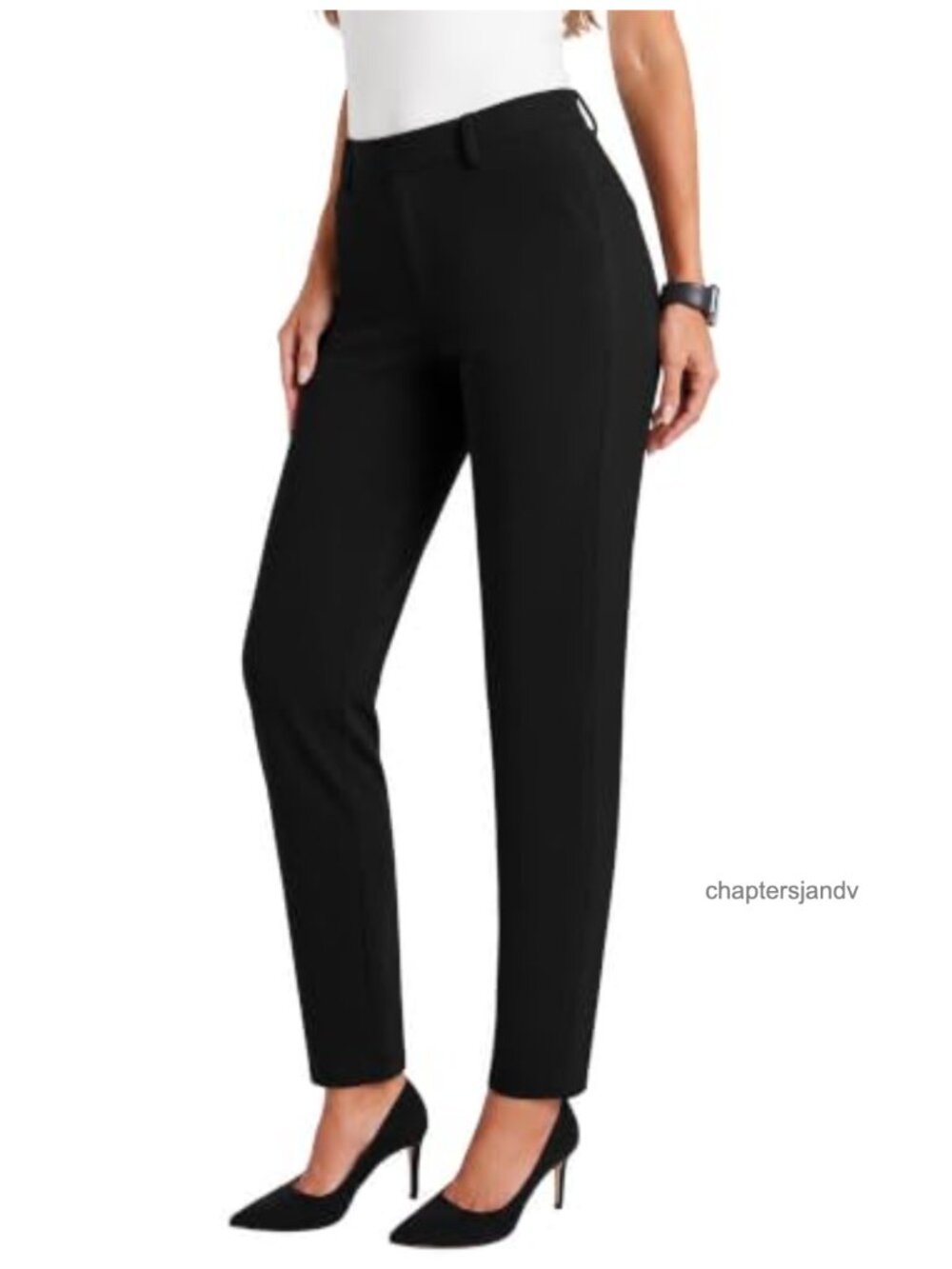 DLOODA Womens Dress Pants Stretchy High Waisted Straight Leg Work Slacks